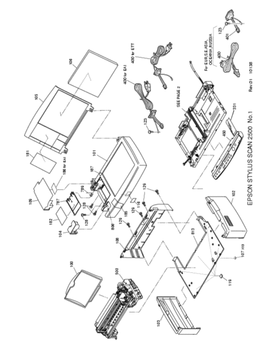 Epson Stylus Scan 2500 Epson All-in-one printer, scanner, and copier Stylus Scan 2500 Service Manual and Exploded Diagrams